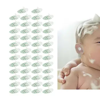 50x Impermeável Orelha do Bebê Etiquetas Adesiva Transparente Ouvidos Protetor de Coberturas para Piscina de Cabeleireiro Banho de Surf Bebês