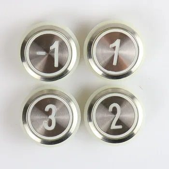 1pc elevador botão redondo/ elevador de peças de reposição/KDS50/KDS300, botão de aço inoxidável com braille